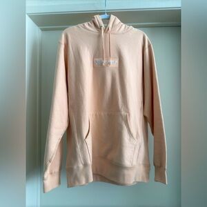 Authentic Supreme Peach Box Logo Hoodie- Large